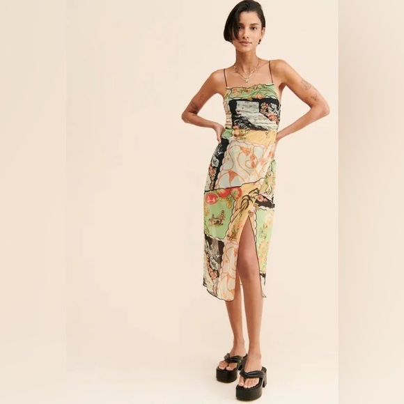 Urban Outfitters Wild Side Mesh Slip Dress - Picture 4 of 12